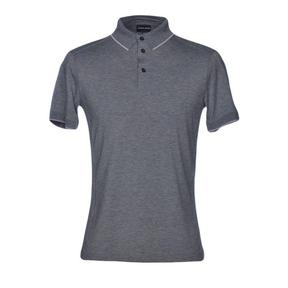 New Authentic Giorgio Armani Men's Stretch Viscose Polo Shirt Euro 50 Slim Fit